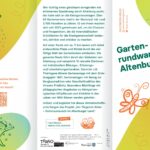 Vorderseite des Flyers vom Gartenrundwanderweg Altenburg