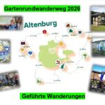 Vorderseite der Postkarte für den Gartenrundwanderweg Altenburg