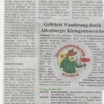 Pressemitteilung vom Gartenrundwanderweg Altenburg