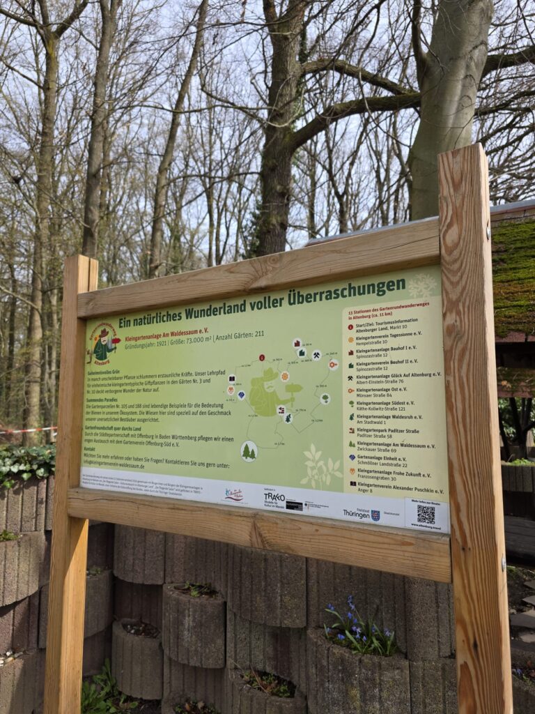 Eindrücke von der April-Wanderung auf dem Gartenrundwanderweg in Altenburg