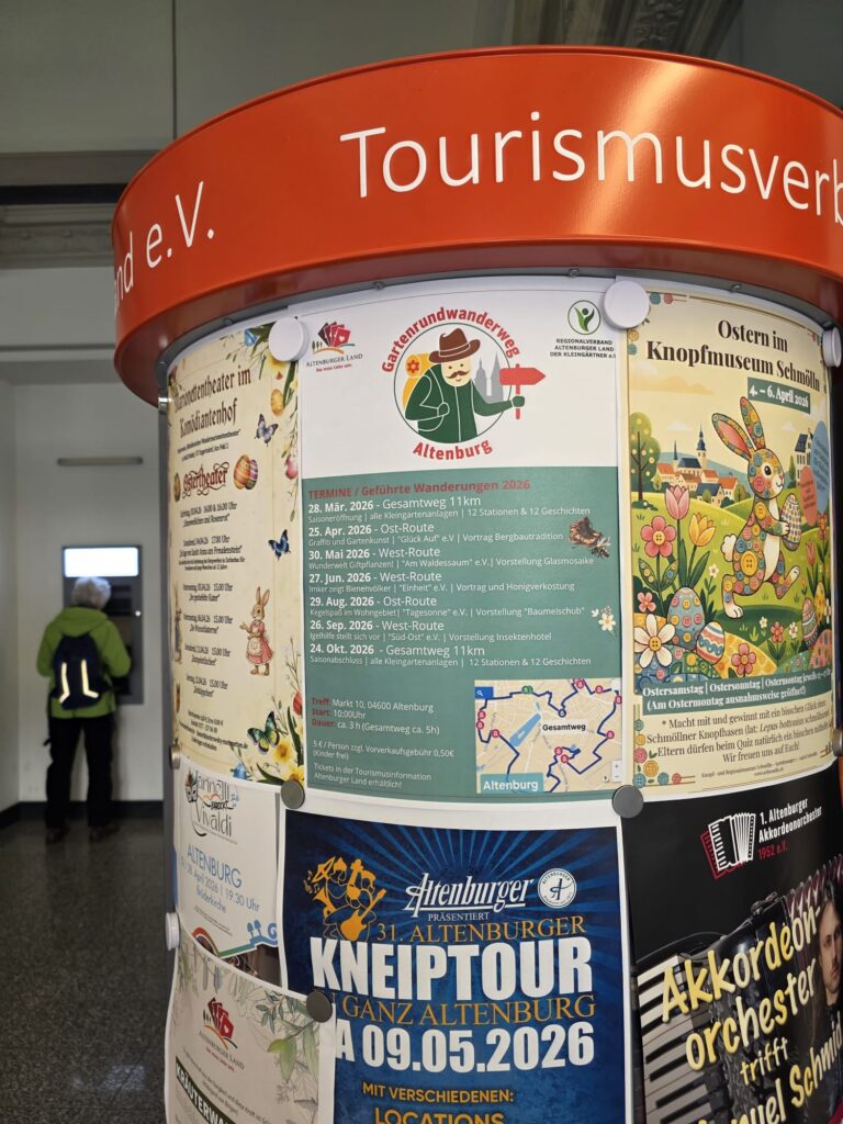 Eindrücke von der April-Wanderung auf dem Gartenrundwanderweg in Altenburg